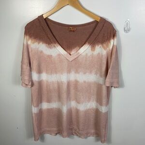 V neck tie dye POL top